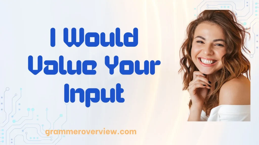 i-would-value-your-input